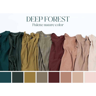 New color *FOREST* แขนสั้น คอกลมเซตใหม่