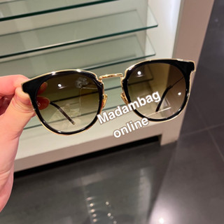 Charles Keith Oval Acetate Sunglasses แว่นกันแดดทรงกลม สีดำ สีพิ้งค์โกลด์