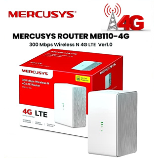 ⚡️เร้าเตอร์ใส่ซิมรุ่นใหม่⚡️4G Router MERCUSYS (MB110-4G) 4G LTE Wireless N 300 Mbps เชื่อมต่อได้ถึง 32 เครื่อง