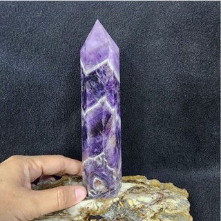 แท่งหินเชฟรอนอเมธิสต์ หินอเมทิสต์ อเมทิสต์(chevron Amethyst)Amethystสูง 17.5 ซม.กว้าง 3.9 ซม.หนา 3.6 ซม.น้ำหนัก 425.8 g.