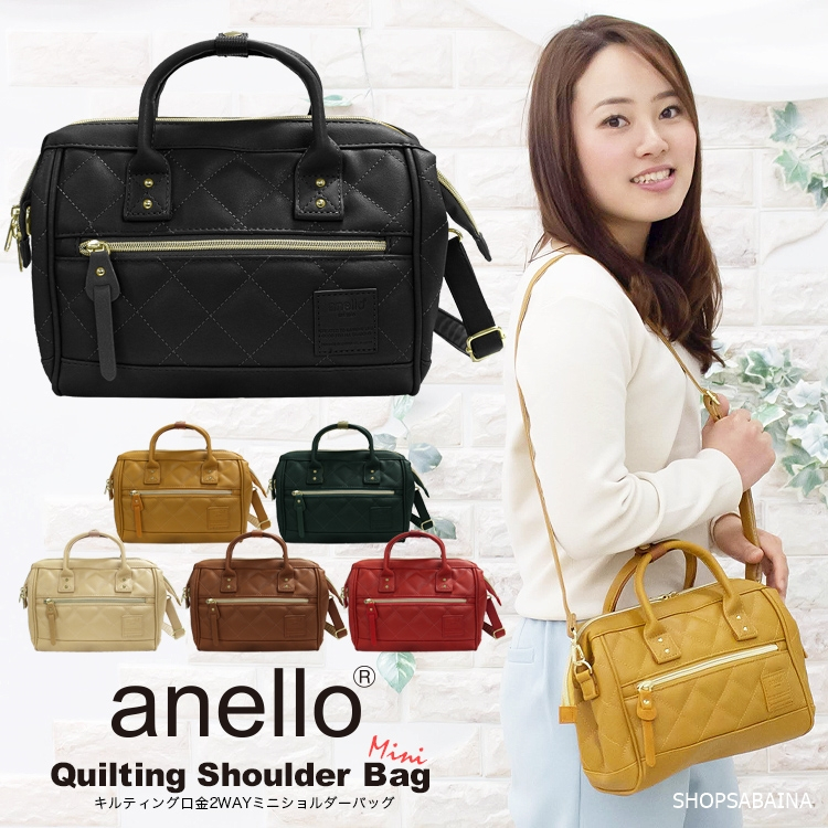 Anello แท้ 100% Quilting 2 way PU shoulder bagกระเป๋าสะพายข้าง กระเป๋าสะพายไหล่