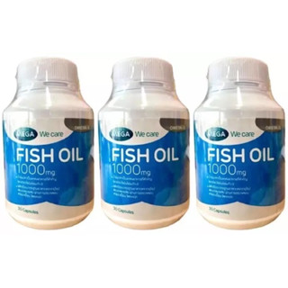 Mega we care fish oil 1000mg 3 ขวดๆละ 30 แคปซูล น้ำมันปลา