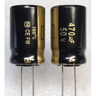 Panasonic FM 470uf 50v capacitor ตัวเก็บประจุ คาปาซิเตอร์