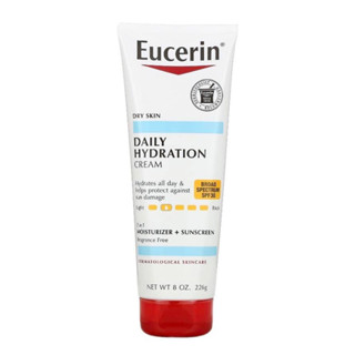 ครีมกันแดด Eucerin Daily Hydration Broad Spectrum SPF 30 Sunscreen Body Cream for Dry Skin, 8 Oz