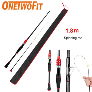 OneTwoFit เบ็ดตกปลา 1.8M  น้ำหนักเบาปั่น คันเบ็ดปั่น Spinning แท่ง EVA ตกปลาเบสน้ำจืดน้ำเค็ม Rod