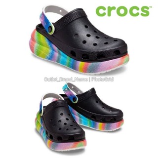 รองเท้าแตะ Crocs Classic Crush Spray Dye Clog in Black Multi ผู้หญิง สินค้าใหม่มือ 1 ( พร้อมส่ง ของแท้ )