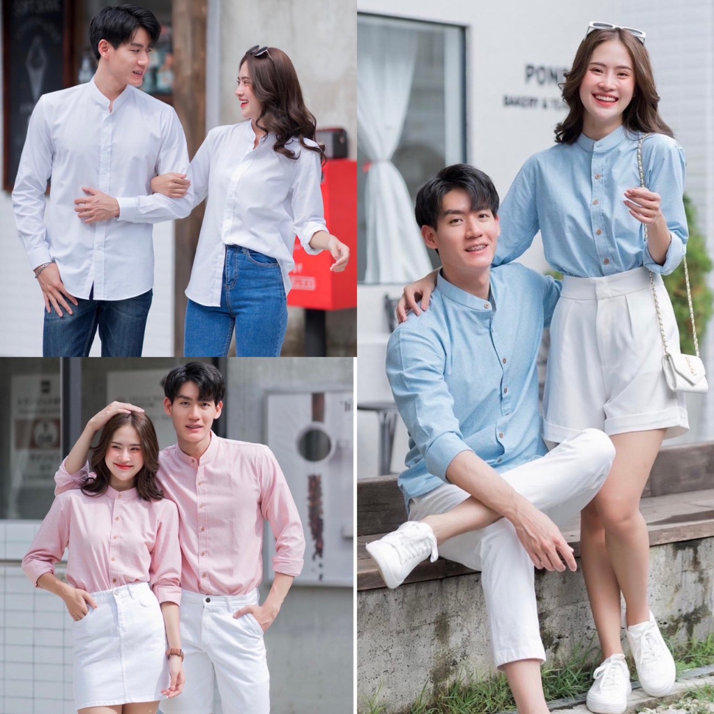 เสื้อเชิ้ตคอจีนแขนยาว OXFORD SHIRT - K.SHIRTITEM