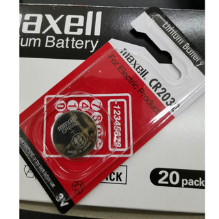 ถ่านกระดุม Maxell CR-2032 พร้อมส่ง ถ่านCR2032 (3V)  lithium Battery แพคเดี่ยว แพคแยก