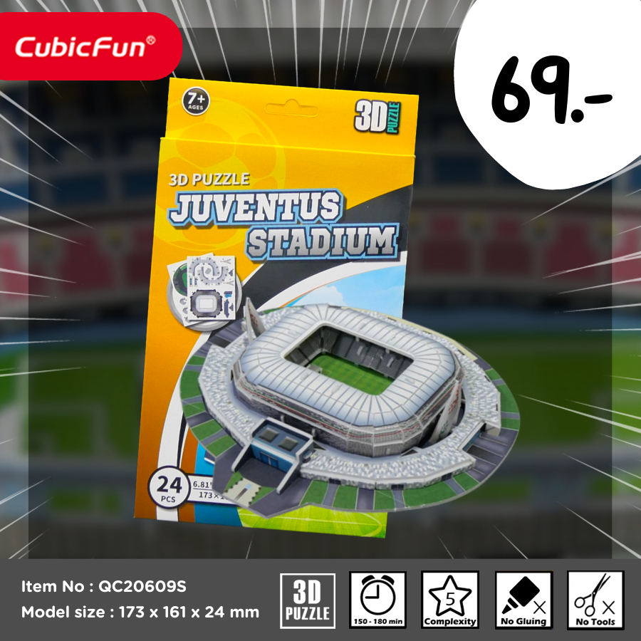 จิ๊กซอว์ 3 มิติ ยูเวนตุส JUVENTUS STADIUM QC20609S สนามบอล ขนาดเล็ก ของแท้100% สินค้าพร้อมส่ง