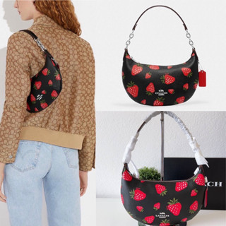 🎀 (สด-ผ่อน) CH330 Payton Hobo With Wild Strawberry Print