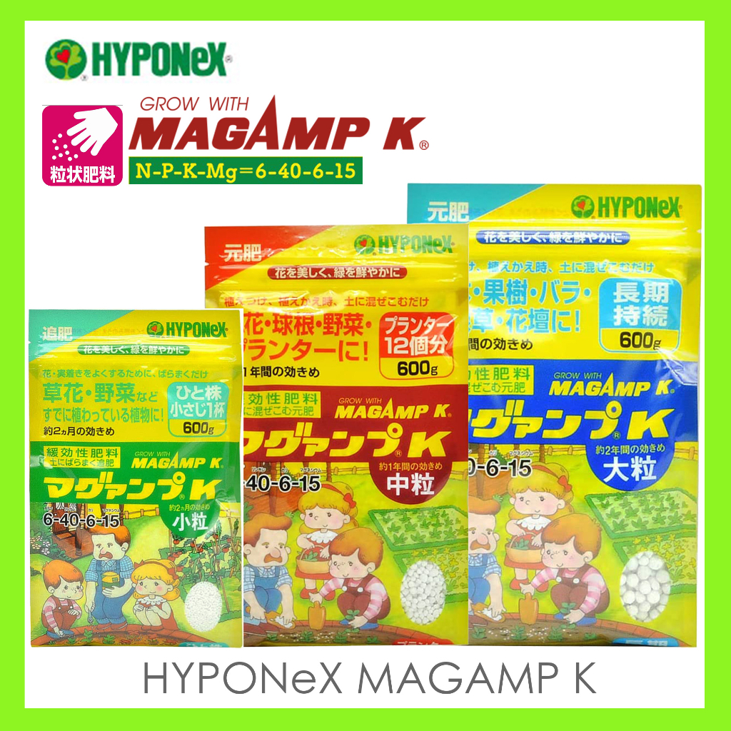HYPONeX MAGAMP K ปุ๋ยไฮโปเน็กซ์ญี่ปุ่น ปุ๋ยแม็กคัม ปุ๋ยละลายช้า ปุ๋ยเม็ด กระบองเพชร ไม้อวบน้ำ นค้านำเข้าจากญี่ปุ่น