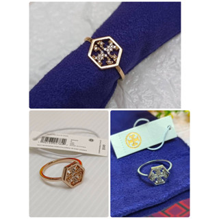 พร้อมส่ง 🔥Sale 2299🔥 แหวน Tory Burch Hex Pave ประดับคริสตัลวิบๆวับๆหรูหรามากแม๊