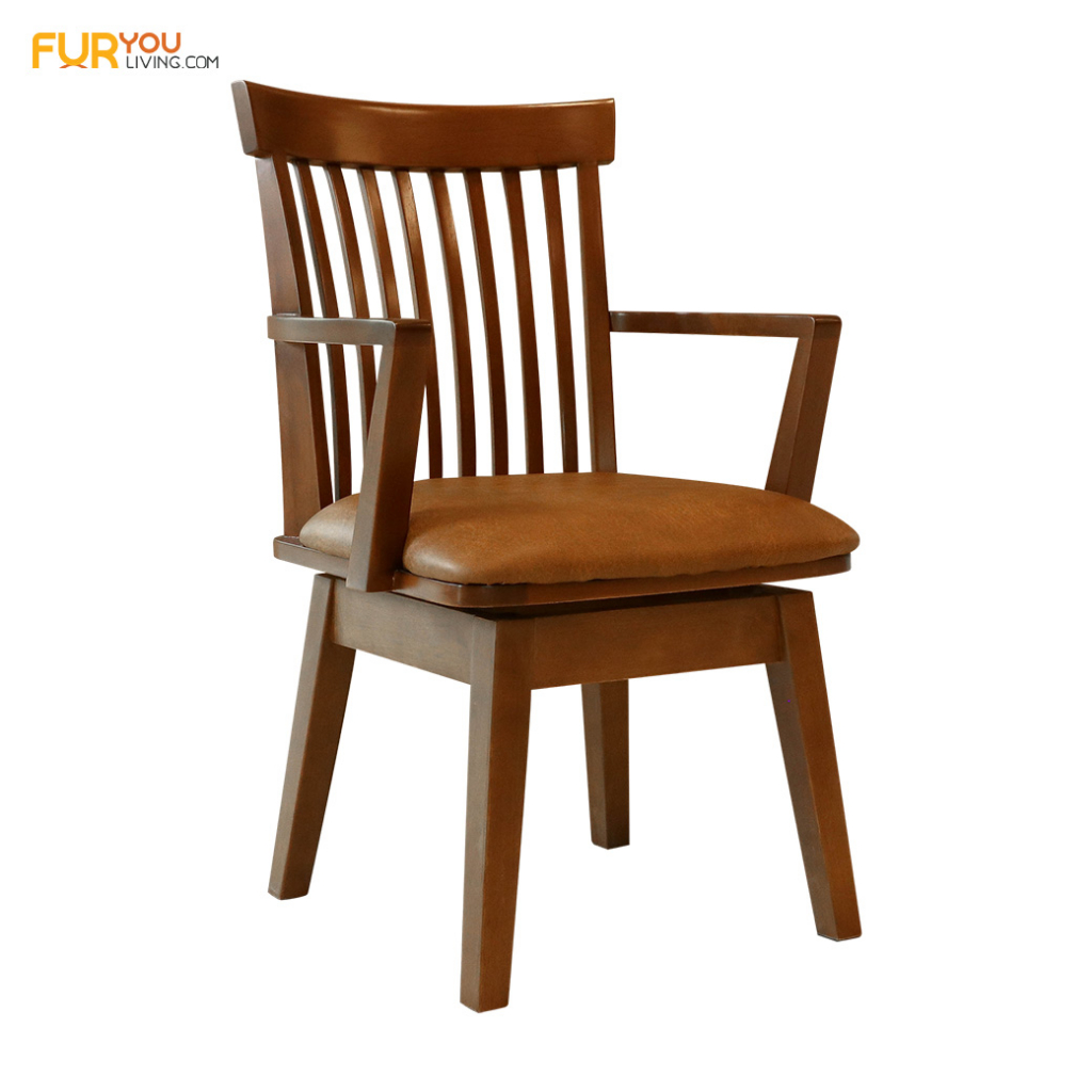 เก้าอี้โต๊ะอาหาร เก้าอี้ไม้ หมุนได้ 360 องศา รุ่น แคตนิส KATNISS &amp; เฮย์มิต Haymitz Wood Dining Chair