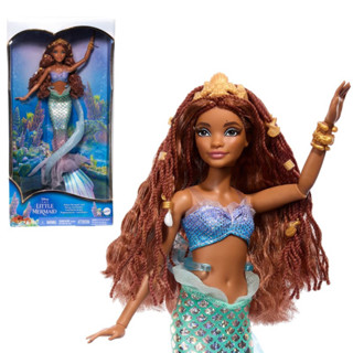 พร้อมส่ง🔥Disney the Little Mermaid Deluxe Mermaid Ariel Doll With Hair Beads And Stand ตุ๊กตานางเงือก