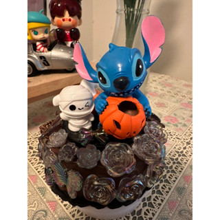 กล่องดนตรี Lilo &amp; Stich ธีม Halloween pumpkin rose พร้อมส่ง