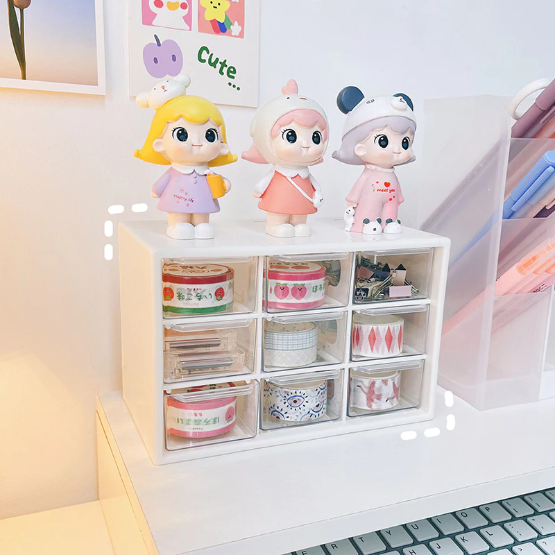GaGiNang แถมฟรีสติ๊กเกอร์ กล่องใส่ของมีลิ้นชัก กล่องจัดเก็บเครื่องเขียน เก็บเครื่องประดับ thumbnail 7