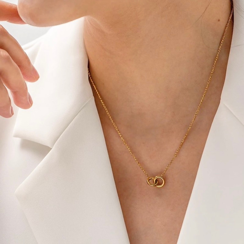 Duo stainless steel necklace (Stainless steel)