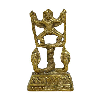 ครุฑยุดนาค ศิลปะนครวัด ขอม เขมร วัสดุทองเหลือง Krut Gaurda Catch Naga Brass Statue Home Decor by Boss