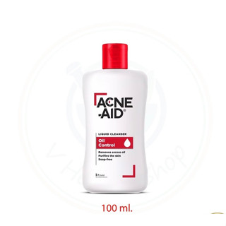 (โฉมใหม่) Acne-Aid Liquid Cleanser Oil Control 100 ml. แอคเน่-เอด ลิควิด เครนเซอร์ (สีแดง) สำหรับผิวมัน เป็นสิวง่าย