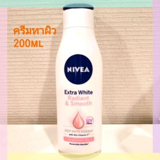 Nivea Extra White Radiant&amp;Smooth 200mlหมดอายุ04/01/2025