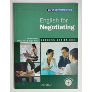 English for NegotiatingBy: Charles Lafond Oxford University Press (2018)English for Negotiating +CD