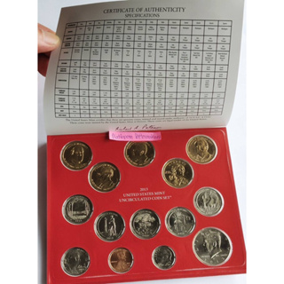 ชุดเหรียญ USA Mint Set 14 เหรียญ ปี 2013-D