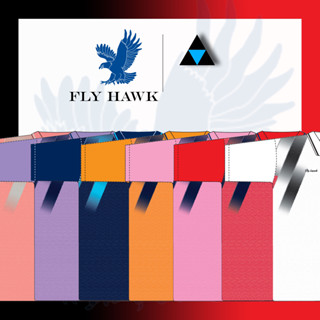 เสื้อโปโลชาย เสื้อคอปกแขนสั้น เสื้อโปโลสีพื้น FLY HAWK FLYHAWK รุ่น A396  ของแท้ 100%