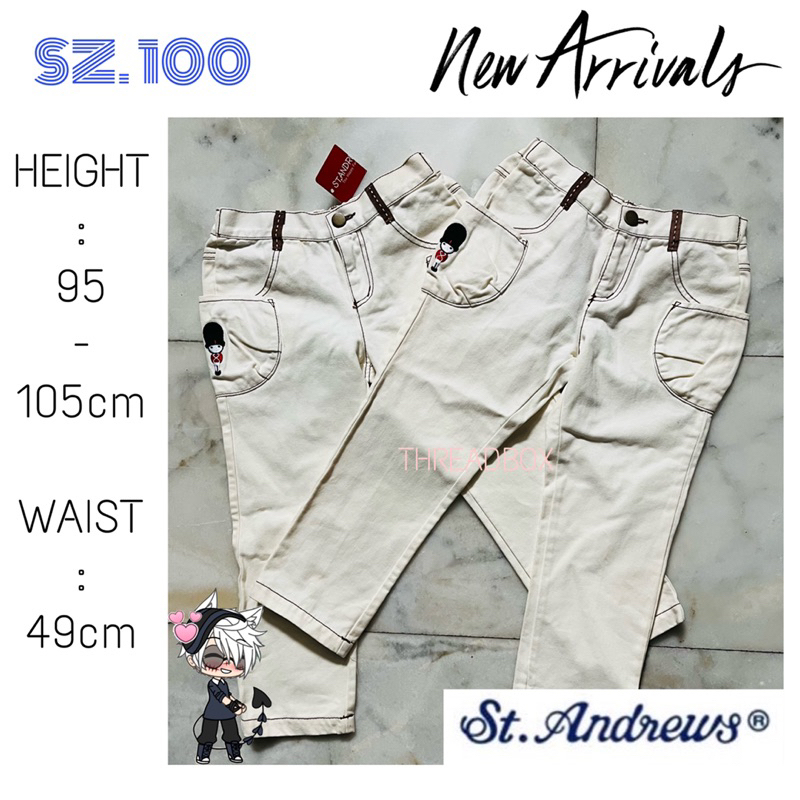 [ SALE มือ1 💕] เสื้อผ้าเด็ก ไซส์ 100 st.andrews กางเกงขายาวเด็ก ผ้านิ่ม enfant wacoal เสื้อผ้าแบรนด์