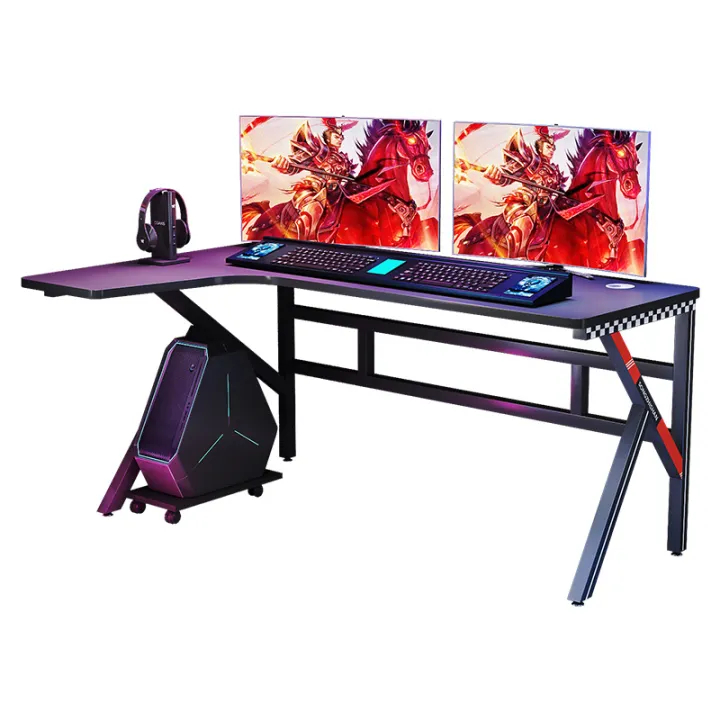 BAIERDI MALL โต๊ะเล่นเกมส์ 120cm Gaming Desk โต๊ะเกมมิ่ง ใช้นั่งเล่นเกมหรือทำงานดีไซน์สวยทันสมัยโครงสร้างแข็งแรง