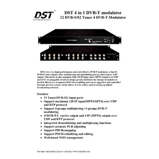 12 DVB-S/S2 to 4 DVB-T Transmodulator (DST 4 in 1)