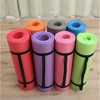 เสื่อโยคะ หนาYoga mat ฟรีถุงใส่เสื่อโยคะ และสายรัดเสื่อโยคะ 10 m 13 m