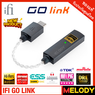 iFi GO link - DAC &amp; Amplifier-USB-C to 3.5mm Adapter - Improve Headphone Sound from any Device - Gold-plated 3.5mm Head