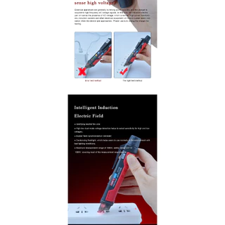 UNI-TUT12Mซ็อกเก็ตACเครื่องวัดโวลต์ตัวบ่งชี้24V-1000V Non Contactกระแสโวลต์เครื่องตรวจจับกระแสไฟฟ้าปากกาทดสอบ