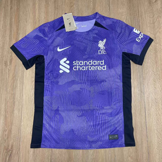 เสื้อกีฬาแขนสั้น ลายทีมชาติฟุตบอล Liverpool 2nd Away 2023-24 ไซซ์ S - XXL ชุดเยือนสําหรับผู้ชาย