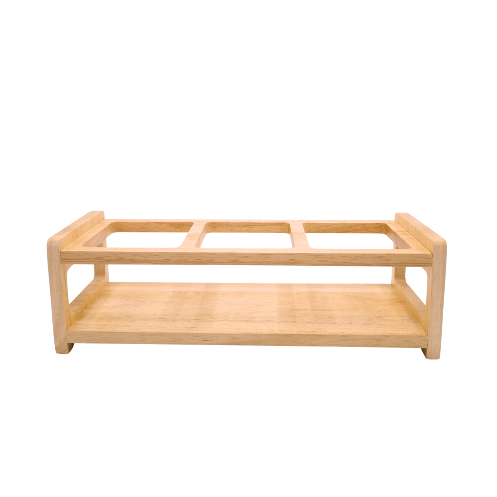 THEWOOD 'S TALE ชั้นวางขวดเครื่องปรุง (Wooden Bottle Rack) จากไม้ธรรมชาติ