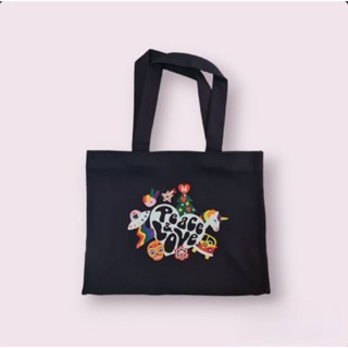 กระเป๋าผ้าแคนวาส Tote bag เนื้อหนา กระดุมแม่เหล็ก