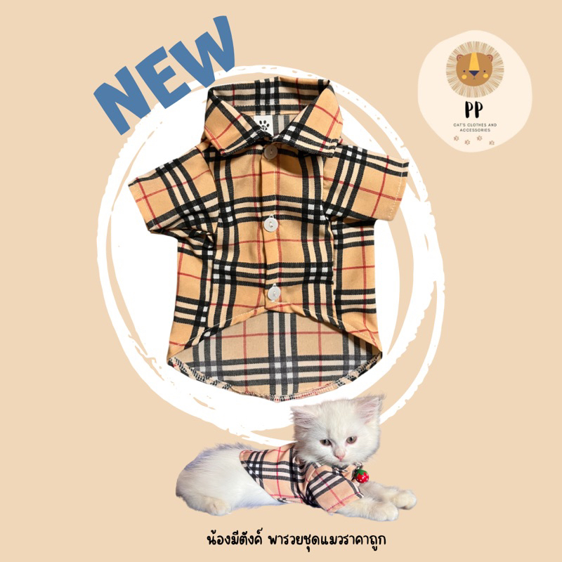 เสื้อเชิ้ตสำหรับสัตว์เลี้ยง สีน้ำตาล B38