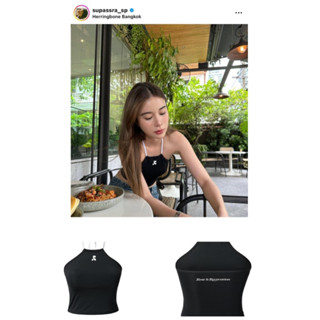 พรีออเดอร์ RR LOGO HALTER NECK TOP ที่คุณเก้าใส่