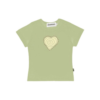 peace and love baby tee matcha