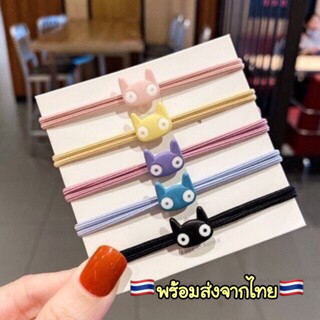 A57 ยางรัดผมลายน้องแมวตาโต ยางรัดผมสไตล์เกาหลี พร้อมส่งในไทย