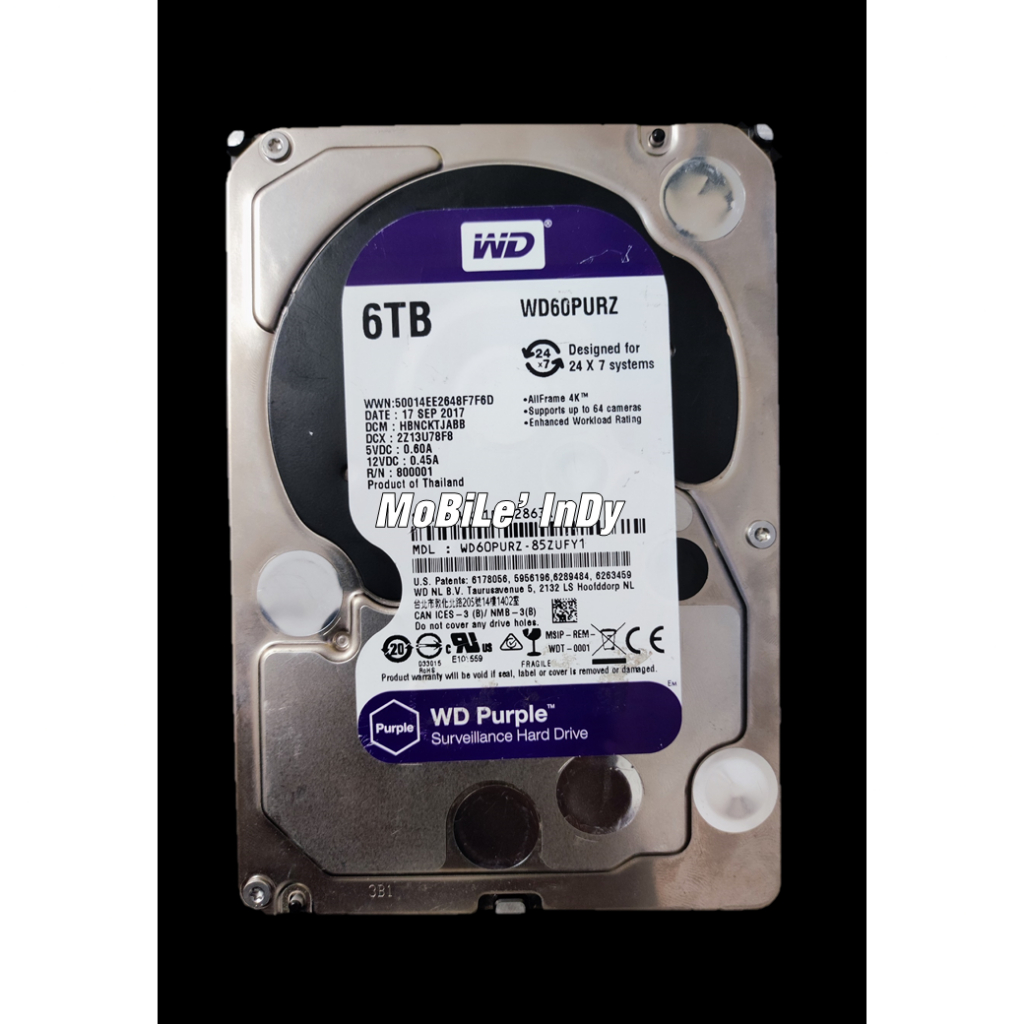 WD 6TB WD60PURZ สีม่วง (3.5")