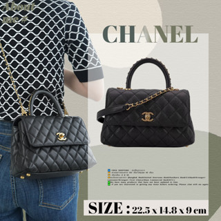 Chanel 23P Coco Handle กระเป๋าถือขนาดเล็ก/สุภาพสตรี/กระเป๋าสะพายข้าง