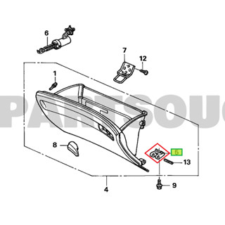 Honda Glove Box Door Hinge (1997-2022) บานพับเก๊ะ บานพับเก๊ะหน้ารถ บานพับเก๊ะคอนโซลหน้า แท้เบิกศูนย์