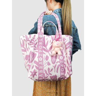 Lilly Bag - กระเป๋าผ้าแคนวาสรุ่น Lilly กระเป๋าสะพายผู้หญิงใบใหญ่ ติดกระดุมข้างปรับทรงได้ สายหิ้วได้ 2 แบบ