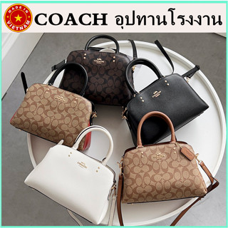 【จัดส่งฟรี】ของแท้ 100% COAC H Mini Lillie Carryal กระเป๋าสะพายข้าง ผู้หญิง กระเป๋าสตรีบล็อกสีสามช่อง