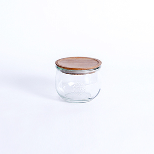 WECK - TULIP JAR 580 ML ขวดแก้วพร้อมฝาไม้ (WE-744WL/L)