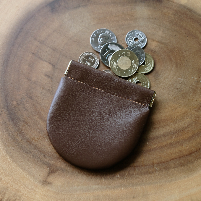 ADORE - Arch Handmade leather coin purse (Dark Brown)