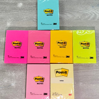 Post-it โพสอิท 3M #656 2x3 นิ้ว สีสด สีพาสเทล สีเหลือง