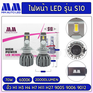 ไฟหน้าLED S10 (รับประกัน 1 ปี 70W 6500K 20000LM)