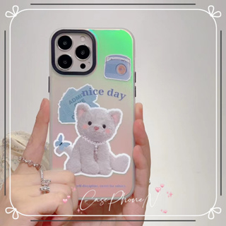 🔥สไตล์ใหม่🔥เคสไอโฟน iphone 11 14 Pro Max เลเซอร์ ตุ๊กตา สาว ขอบเต็ม ป้องกันการตก เคส iphone 12 13 Pro Case for iPhone